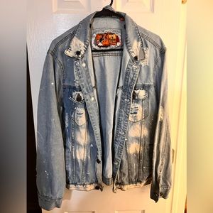 acid washed denim jacket